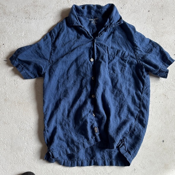 Todd Snyder Other - Todd Snyder Navy Linen Casual Button Down Shirt